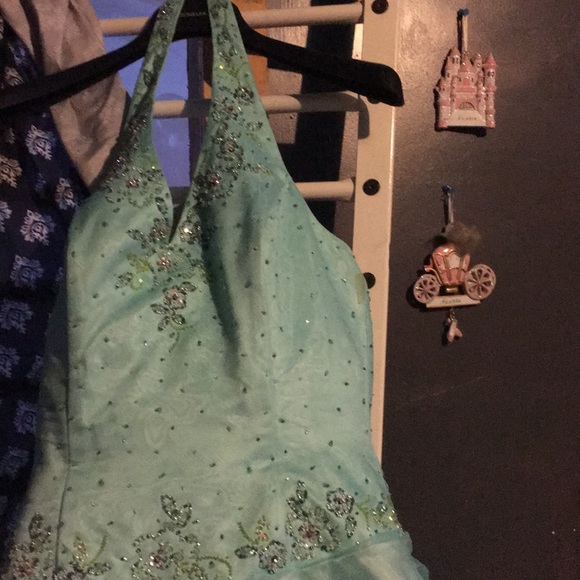 Alfred Angelo Hand Painted Glass Beaded Prom Gown - Picture 2 of 8